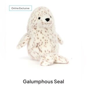 Jellycat Columbous Seal Plush Toy - Cream and Brown